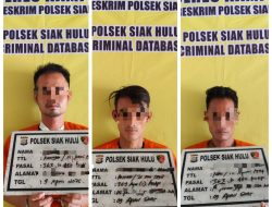 Beraksi di 6 Lokasi, Tiga Komplotan Curanmor Ditangkap Polsek Siak Hulu