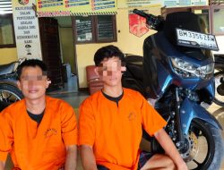 Terekam CCTV! Polisi Ringkus 2 Maling Motor NMax di Kampar