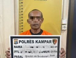 Pensiunan PNS di Kampar Akui Empat Kali Setubuhi Anak di Bawah Umur